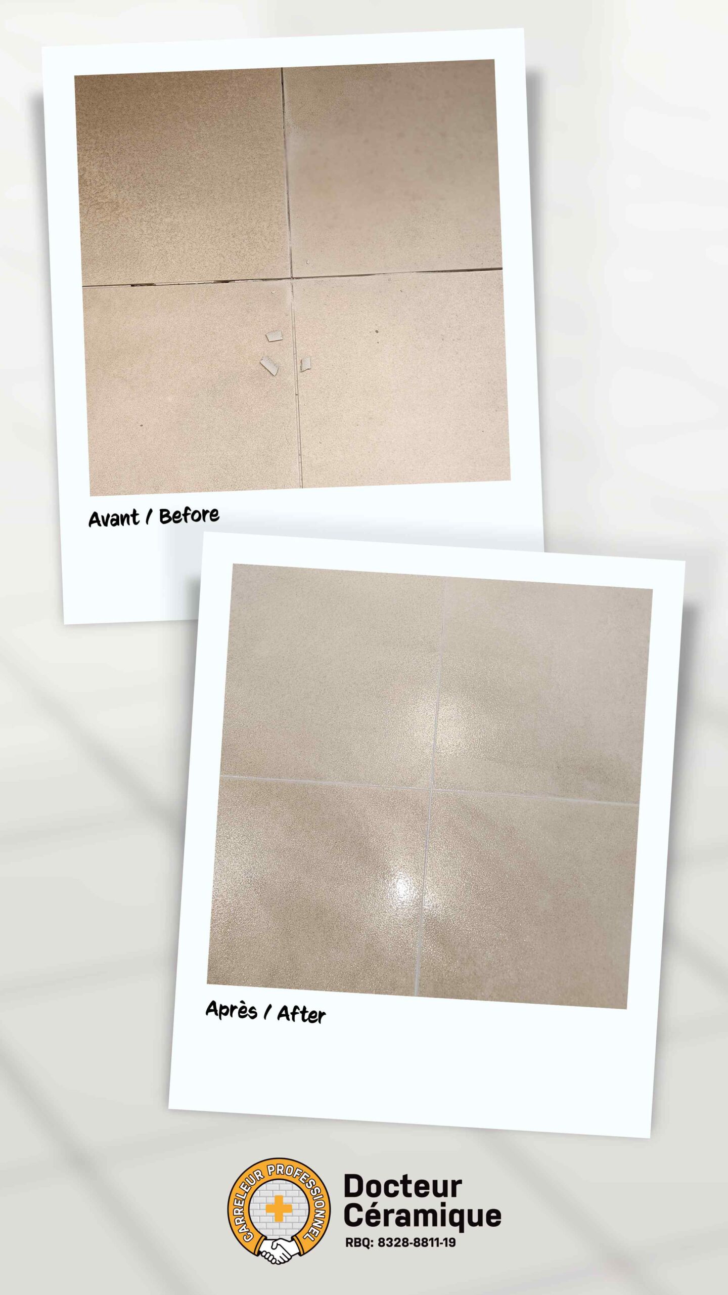 Réparation de coulis Ceramic plancher